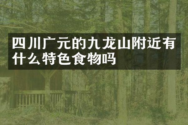 四川广元的九龙山附近有什么特色食物吗