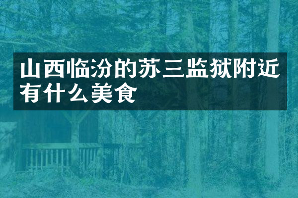 山西临汾的苏三监狱附近有什么美食