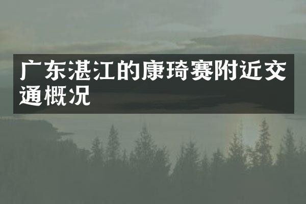 广东湛江的康琦赛附近交通概况