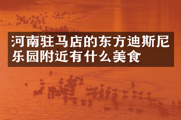 河南驻马店的东方迪斯尼乐园附近有什么美食