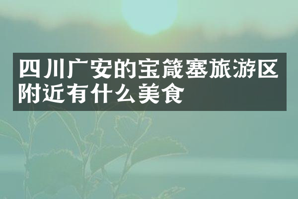 四川广安的宝箴塞旅游区附近有什么美食