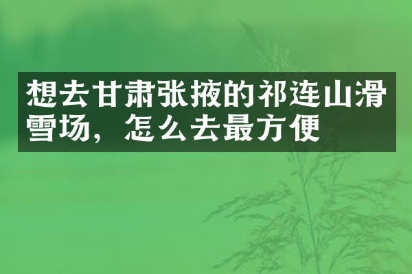 想去甘肃张掖的祁连山滑雪场，怎么去最方便
