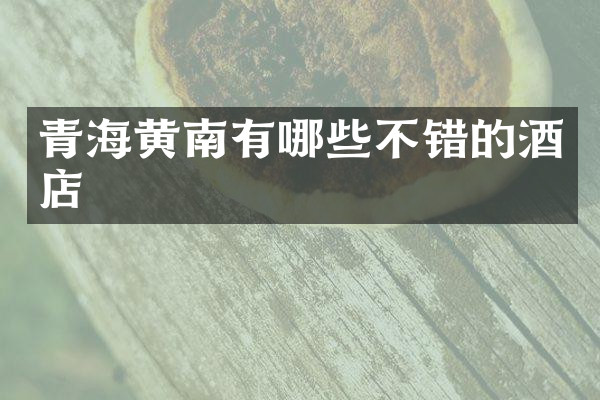 青海黄南有哪些不错的酒店