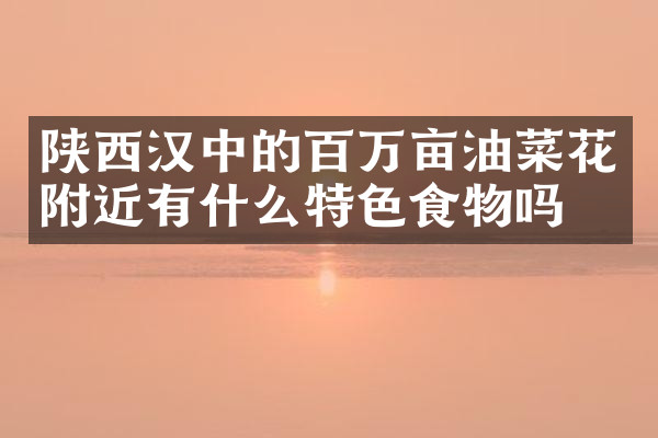 陕西汉中的百万亩油菜花附近有什么特色食物吗