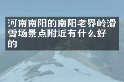 河南南阳的南阳老界岭滑雪场景点附近有什么好吃的