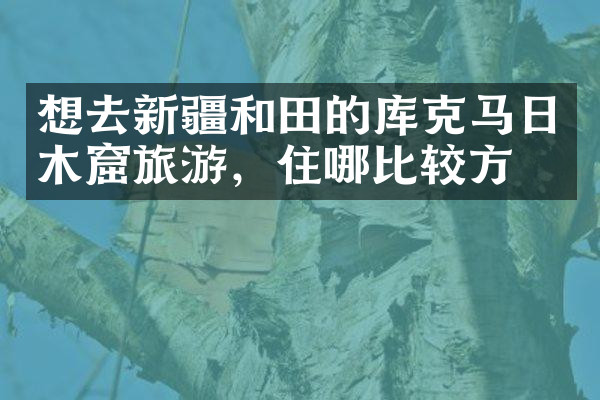 想去新疆和田的库克马日木窟旅游，住哪比较方便
