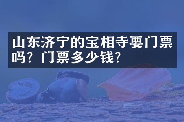 山东济宁的宝相寺要门票吗？门票多少钱？