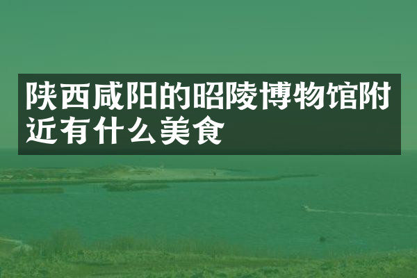陕西咸阳的昭陵博物馆附近有什么美食