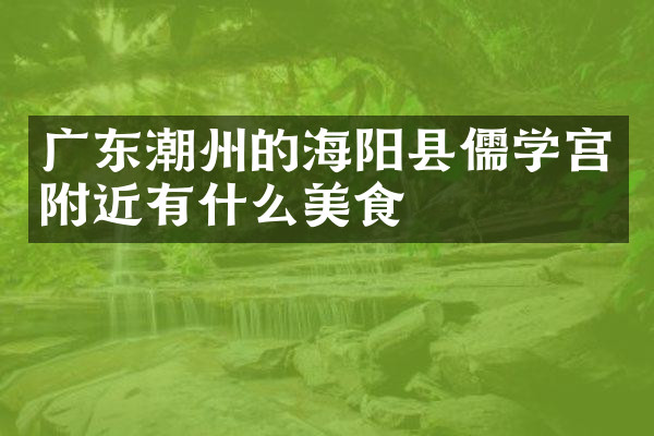 广东潮州的海阳县儒学宫附近有什么美食