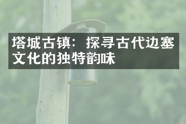 塔城古镇：探寻古代边塞文化的独特韵味