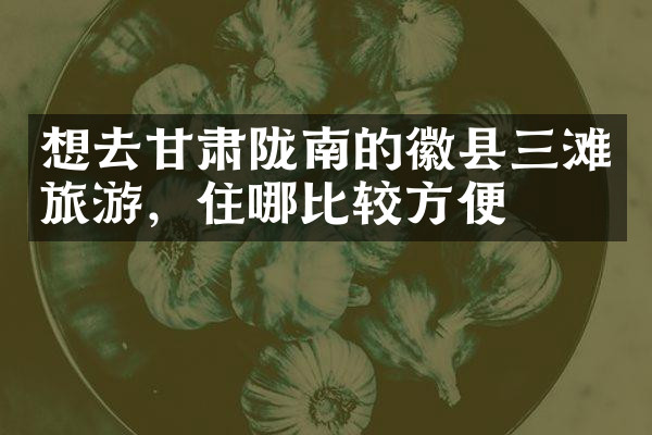 想去甘肃陇南的徽县三滩旅游，住哪比较方便