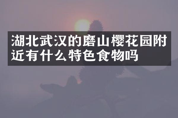 湖北武汉的磨山樱花园附近有什么特色食物吗