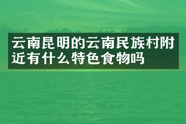 云南昆明的云南民族村附近有什么特色食物吗