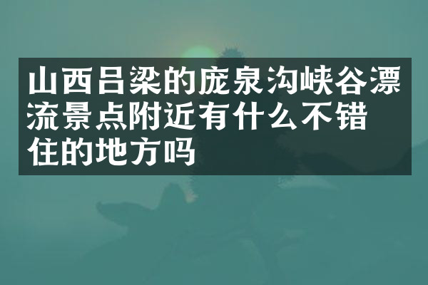 山西吕梁的庞泉沟峡谷漂流景点附近有什么不错的住的地方吗
