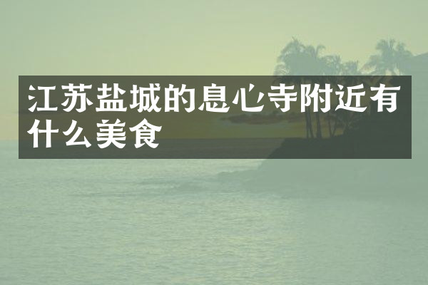 江苏盐城的息心寺附近有什么美食