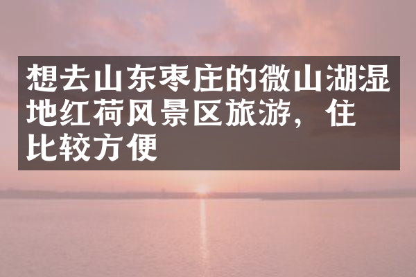 想去山东枣庄的微山湖湿地红荷风景区旅游，住哪比较方便
