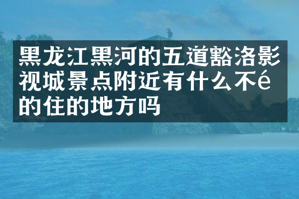 黑龙江黑河的五道豁洛影视城景点附近有什么不错的住的地方吗
