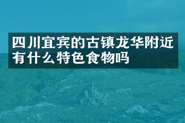 四川宜宾的古镇龙华附近有什么特色食物吗