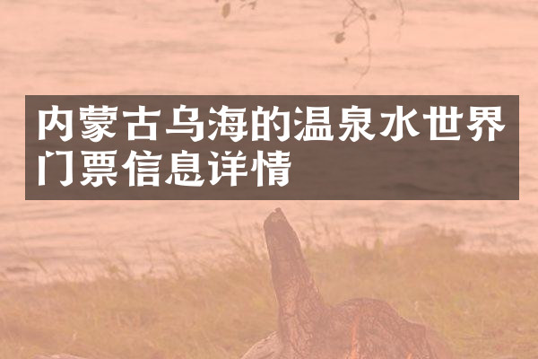 内蒙古乌海的温泉水世界门票信息详情