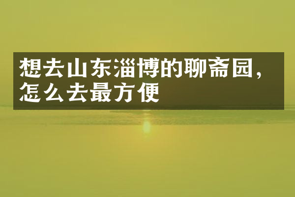 想去山东淄博的聊斋园，怎么去最方便