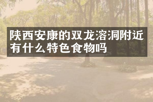 陕西安康的双龙溶洞附近有什么特色食物吗