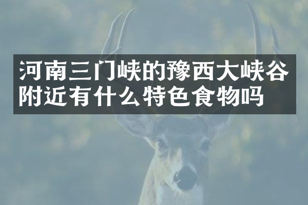 河南三门峡的豫西大峡谷附近有什么特色食物吗