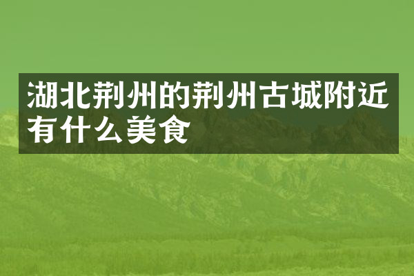 湖北荆州的荆州古城附近有什么美食