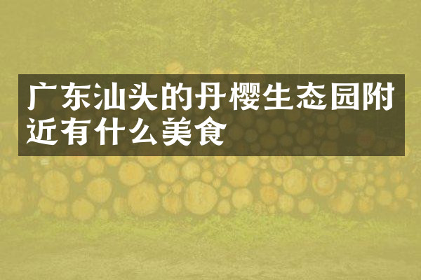 广东汕头的丹樱生态园附近有什么美食