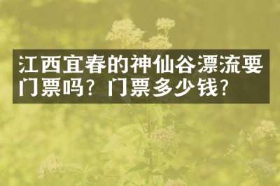 江西宜春的神仙谷漂流要门票吗？门票多少钱？