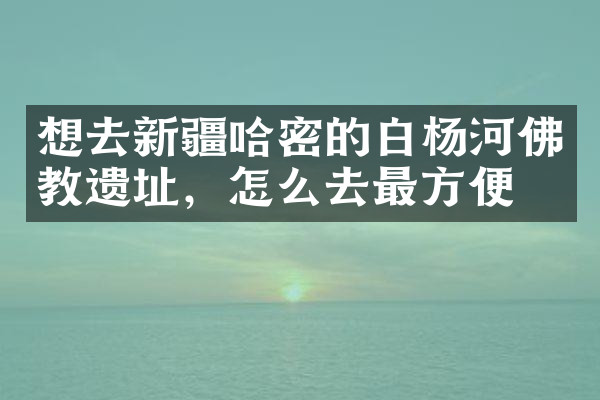 想去新疆哈密的白杨河佛教遗址，怎么去最方便