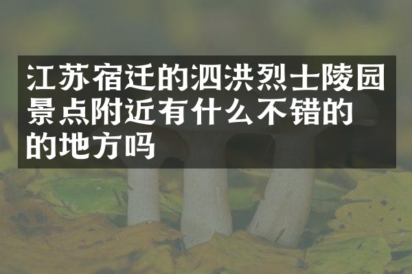 江苏宿迁的泗洪烈士陵园景点附近有什么不错的住的地方吗