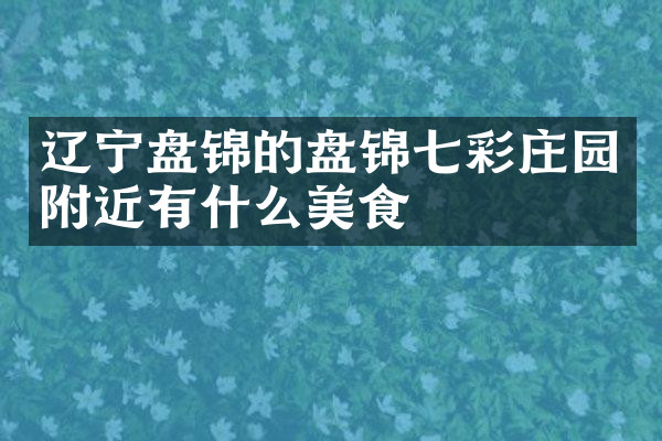 辽宁盘锦的盘锦七彩庄园附近有什么美食
