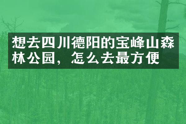 想去四川德阳的宝峰山森林公园，怎么去最方便