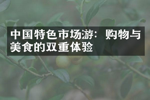 中国特色市场游：购物与美食的双重体验