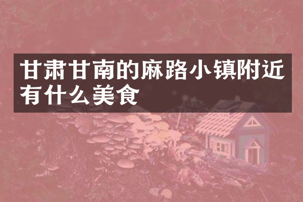 甘肃甘南的麻路小镇附近有什么美食