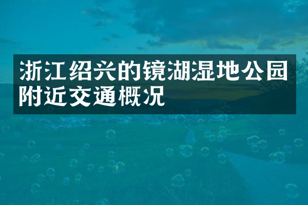 浙江绍兴的镜湖湿地公园附近交通概况