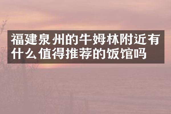 福建泉州的牛姆林附近有什么值得推荐的饭馆吗