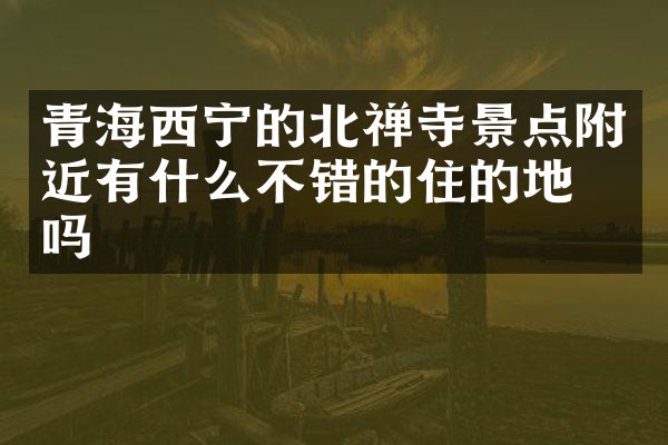 青海西宁的北禅寺景点附近有什么不错的住的地方吗