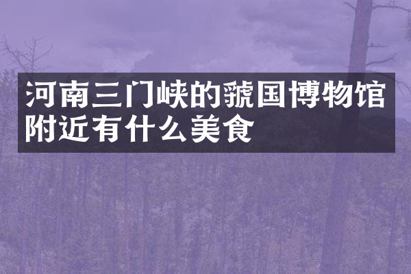 河南三门峡的虢国博物馆附近有什么美食