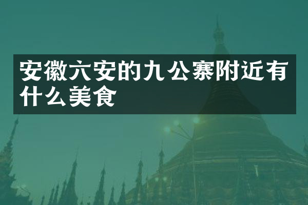 安徽六安的九公寨附近有什么美食