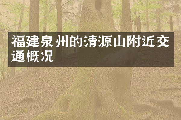 福建泉州的清源山附近交通概况