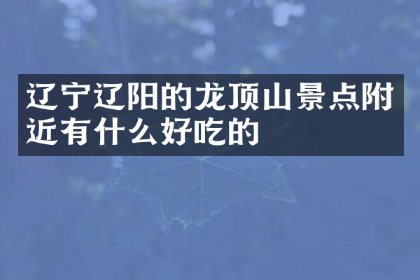 辽宁辽阳的龙顶山景点附近有什么好吃的