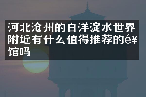 河北沧州的白洋淀水世界附近有什么值得推荐的饭馆吗