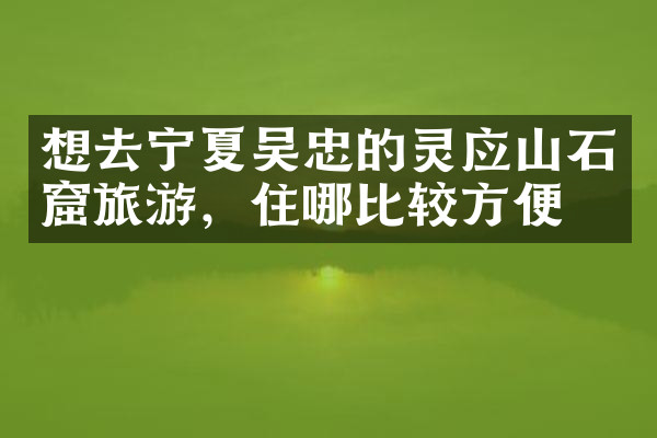 想去宁夏吴忠的灵应山石窟旅游，住哪比较方便