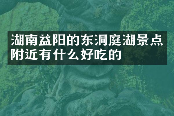 湖南益阳的东洞庭湖景点附近有什么好吃的