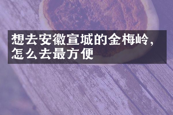 想去安徽宣城的金梅岭，怎么去最方便