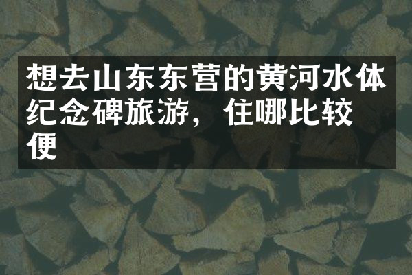 想去山东东营的黄河水体纪念碑旅游，住哪比较方便