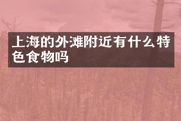 上海的外滩附近有什么特色食物吗