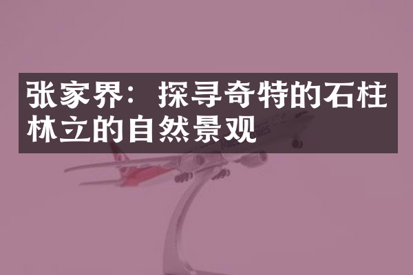 张家界：探寻奇特的石柱林立的自然景观