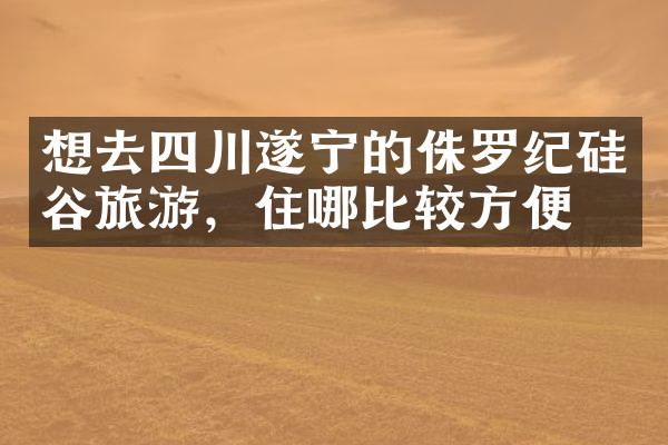 想去四川遂宁的侏罗纪硅谷旅游，住哪比较方便
